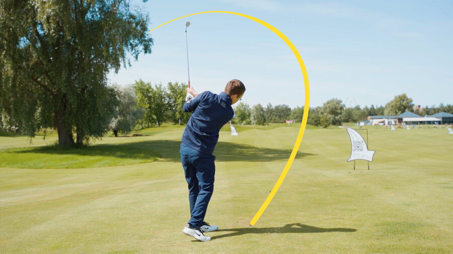 golfer hit hook in golf